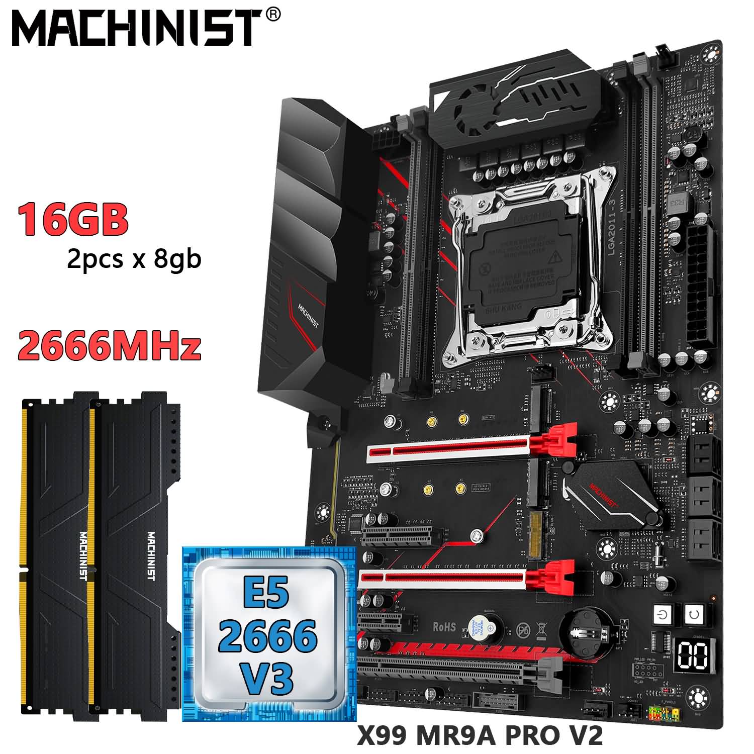 Buy Machinist X99 ATX Motherboard combo with Intel Xeon E5 2666 V3 Online!