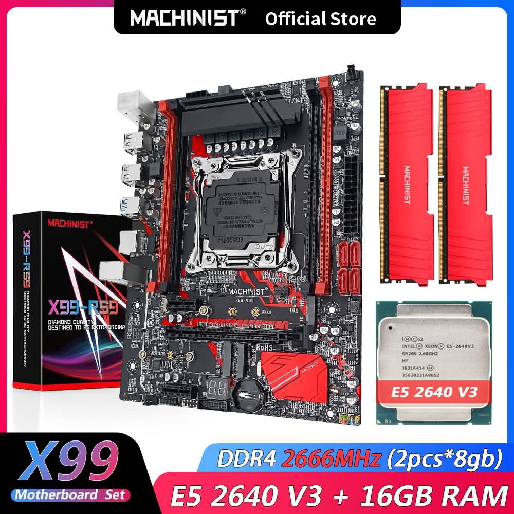 Buy Machinist X99 Kit Motherboard Set With Xeon E5 2640 V3 Cpu And 16gb