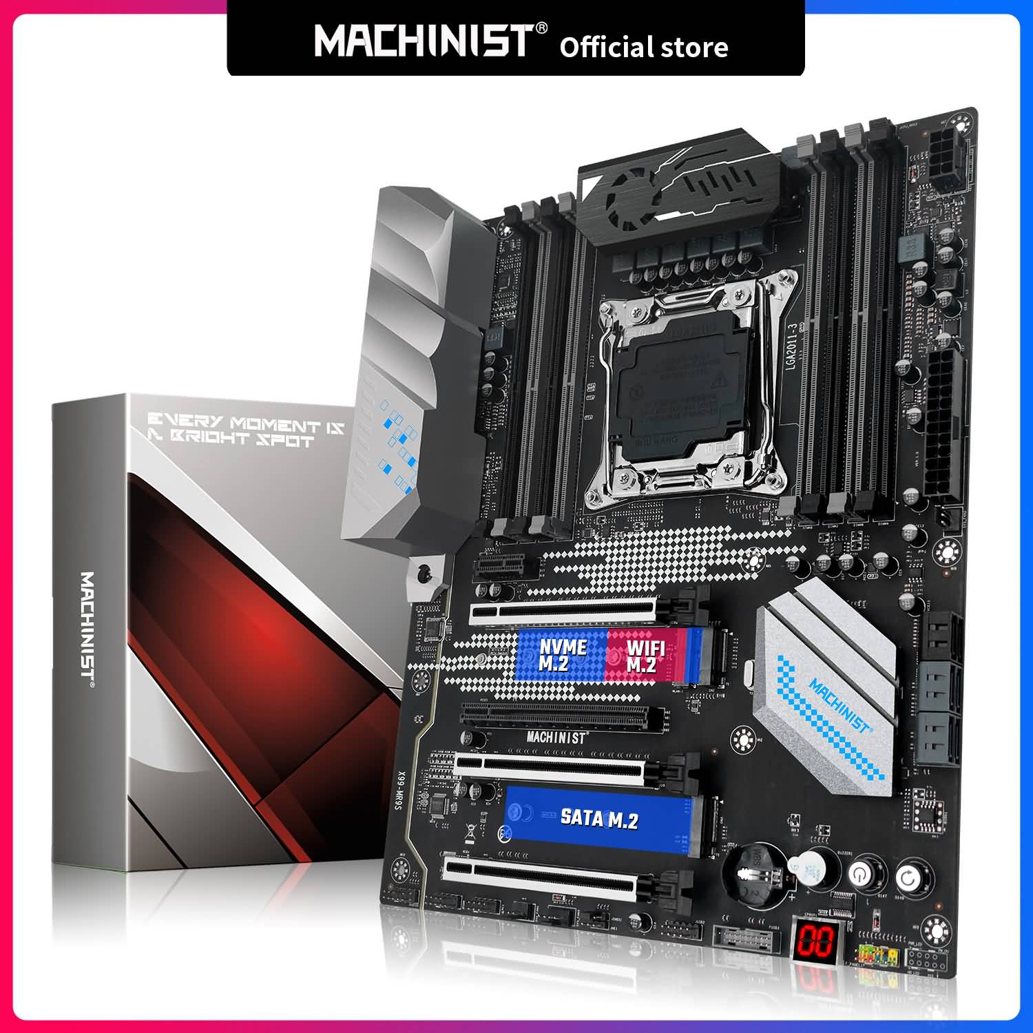 Buy Machinist X99 Motherboard Combo Lga 2011 3 With Intel Xeon E5 2680 V4 Cpu And Ddr4 64gb Online